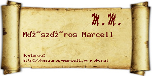 Mészáros Marcell névjegykártya