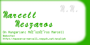marcell meszaros business card